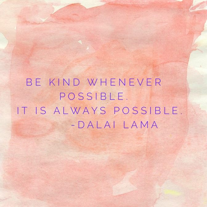 be kind